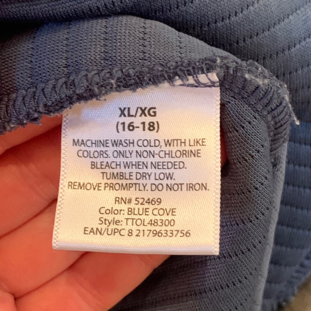 Cozy Blue Fleece Jacket (XL/16-18) Time and Tru (please read message below*) - Picture 6 of 12